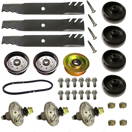 Aic Replacement Parts 48 Toothed Blade Deck Rebuild Kit with Hardware Fits John Deere 145 & 155C KT-LAB40-0007